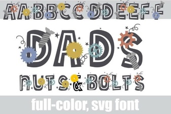 Dads Nuts and Bolts Font for Creative Projects