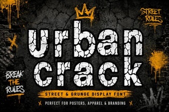 Urban Crack Font for Bold Typography Projects