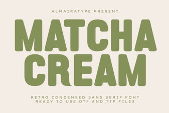 Matcha Cream Font for Creative Design Projects